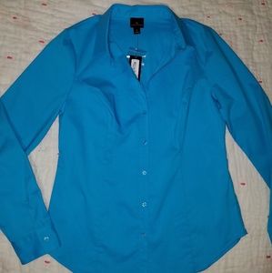 Woman's button down sz 6 blue NWT